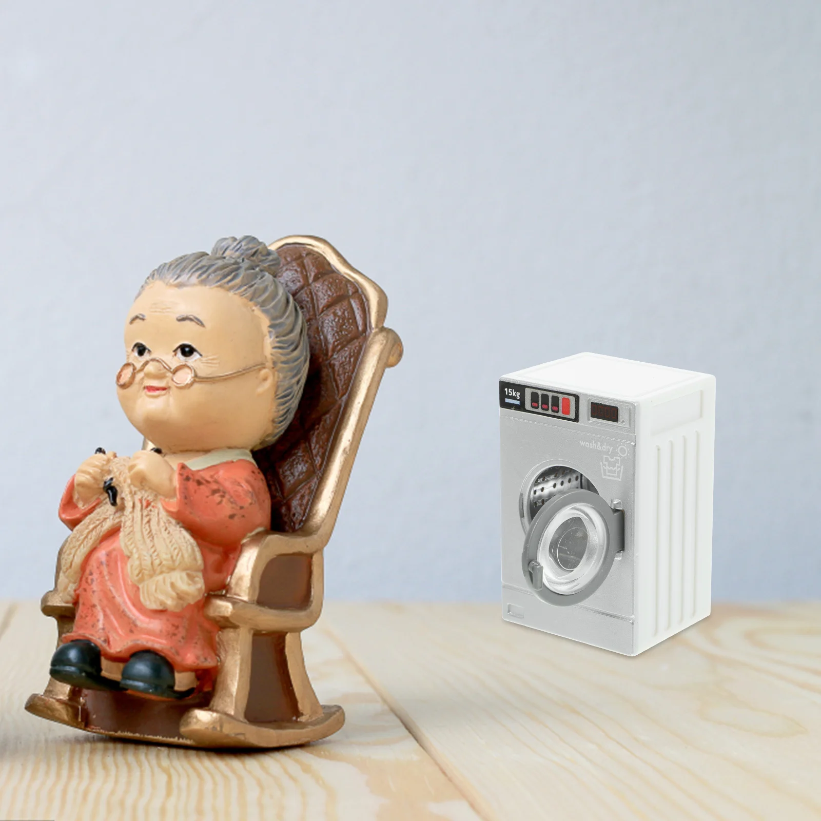 

Mini Washing Machine Model Realistic House Washer Plastic Material Mini Furniture Decoration Suitable Most Houses