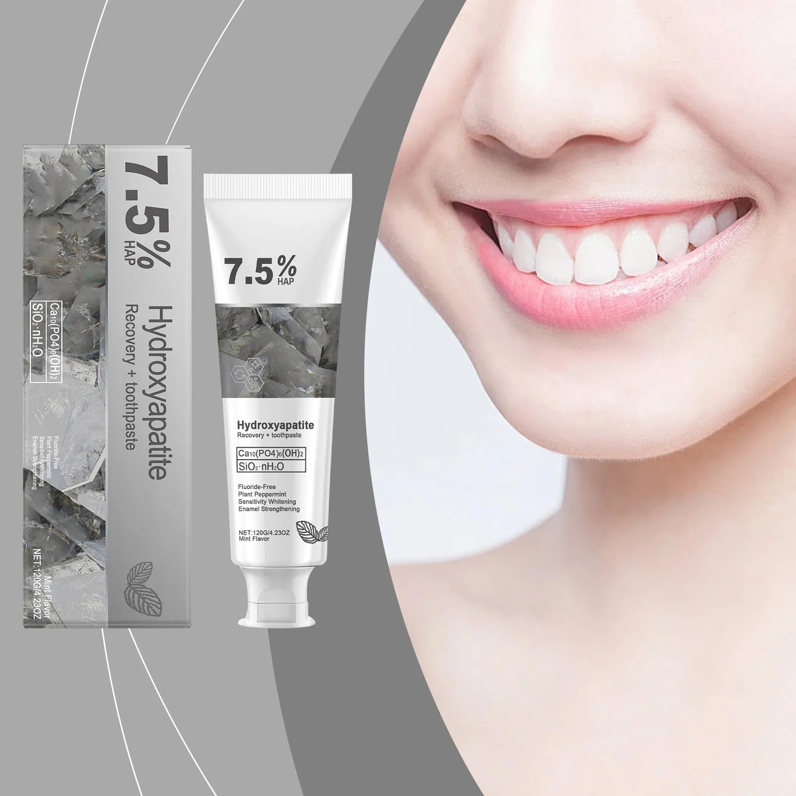 

Lysozyme Hydroxyapatite Зубная паста Отбеливающая зубная паста Свежее дыхание Комплексное обеззараживание Уход за зубами 120 г 1/2/3
