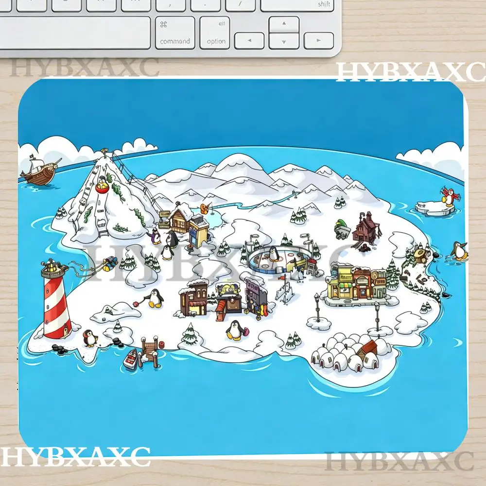 

HYBXAXC Club Penguin Small Mouse Pad Computer Keyboard Mouse Mat Gaming PC Laptop Desk Mat Office Accessories Table Mats