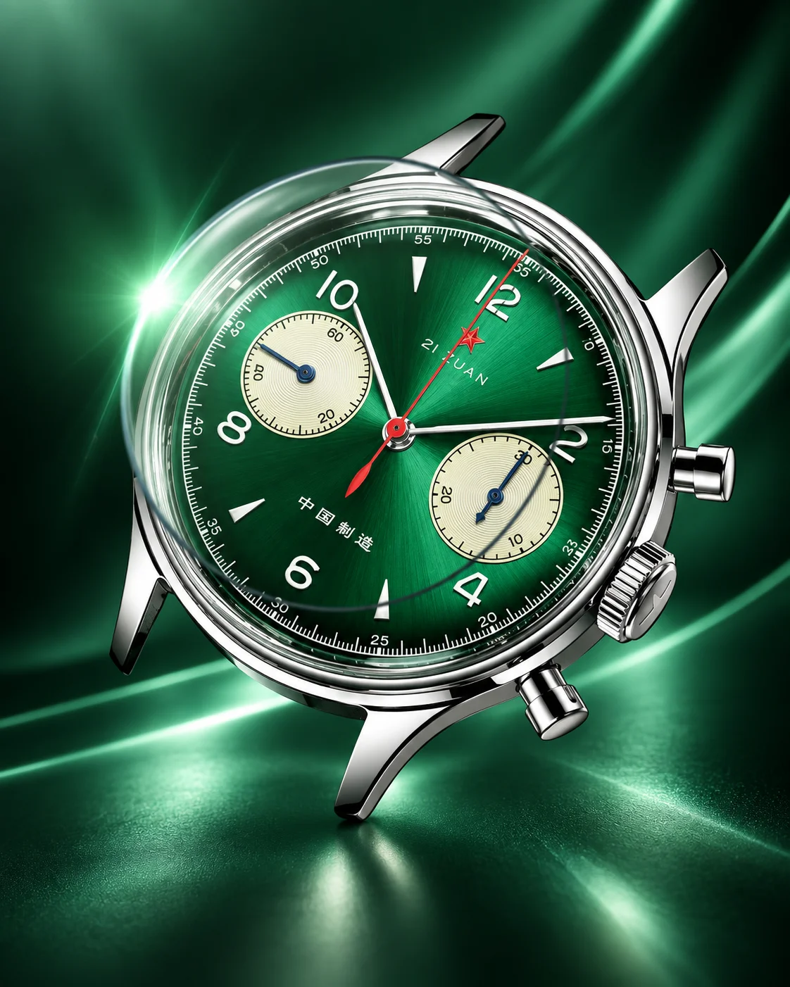 SEAKOSS Chronograph Men's 38mm Original Seagull st1901 Movement 1963 Manual Winding Mechanical Watch With Gooseneck Sapphire