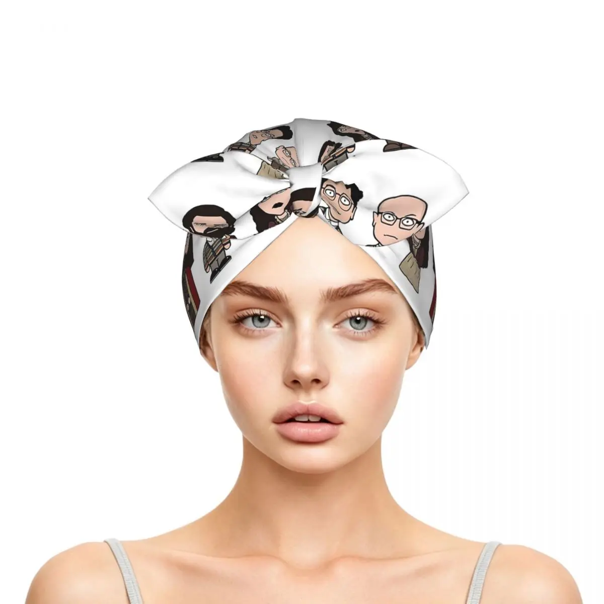 Team What We Do In The Shadows Sleep Bonnet Double Layer with Adjustable Bow, Reversible Hair Cap for Curly Braids Hair