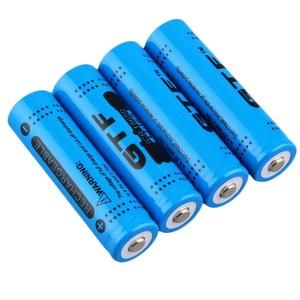 4ชิ้น/ล็อต3.7V GTF 18650 12000MAhแบบชาร์จไฟได้สำหรับไฟฉายLED