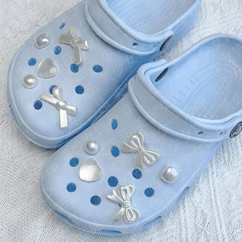 Hot sales DIY Stylish Bow Shoe Charms for Clogs Slides Sandals Garden Shoes Decorations Charm Set Accessories Kids Gifts image 5