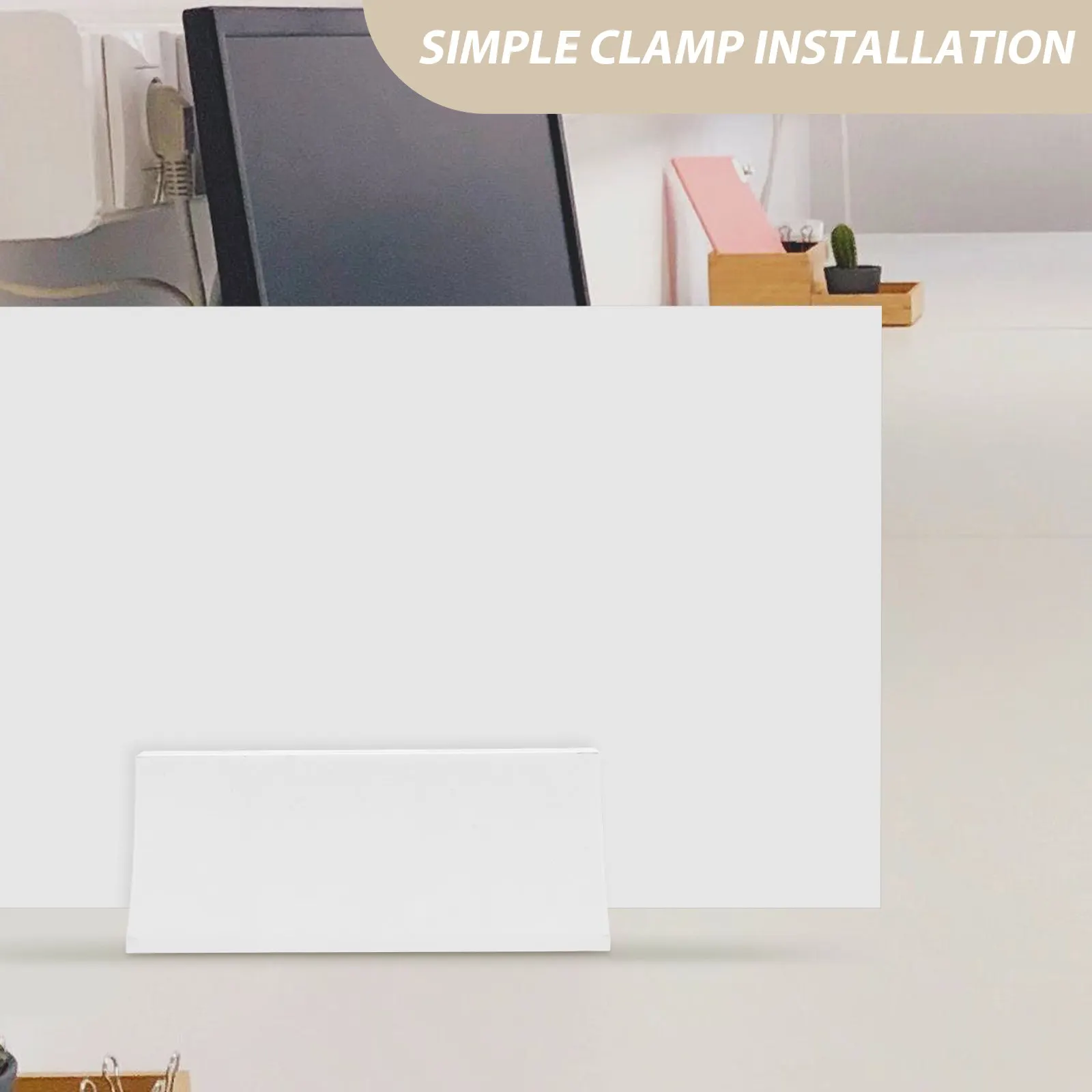 4Pcs Desk Partition Bracket Clip Portable Baffle Holder Stable Screen Base Easy Install Office School Desk Divider Support