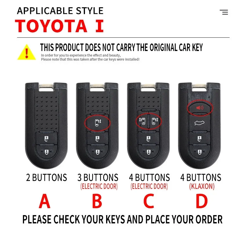 For Perodua Bezza / Aruz / Axia / MYVI 2018 - 2021 Remote Key Case Cover Metal Key Fob Shell Keychain car accessories