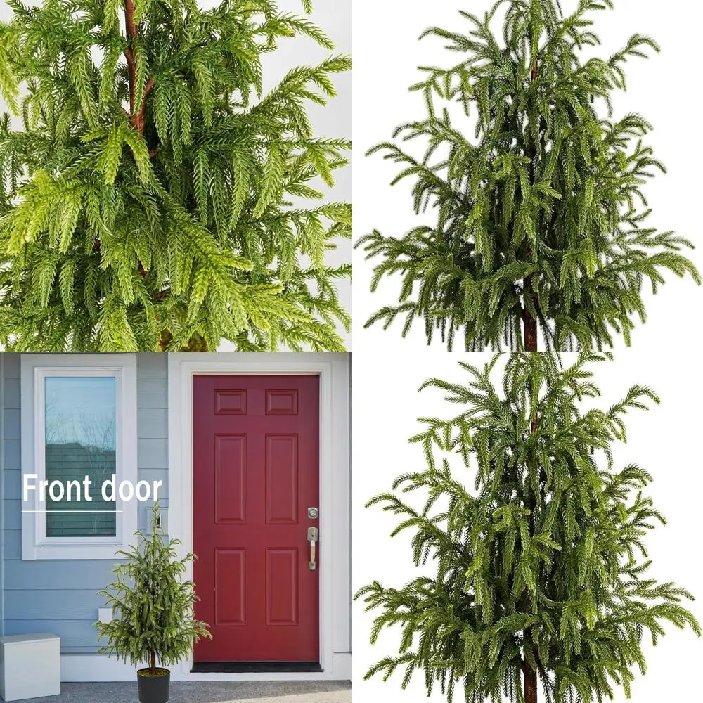 

Рождественская елка из искусственной норвежской сосны 90 см с реалистичным прикосновением, в горшке для домашнего или наружного декора