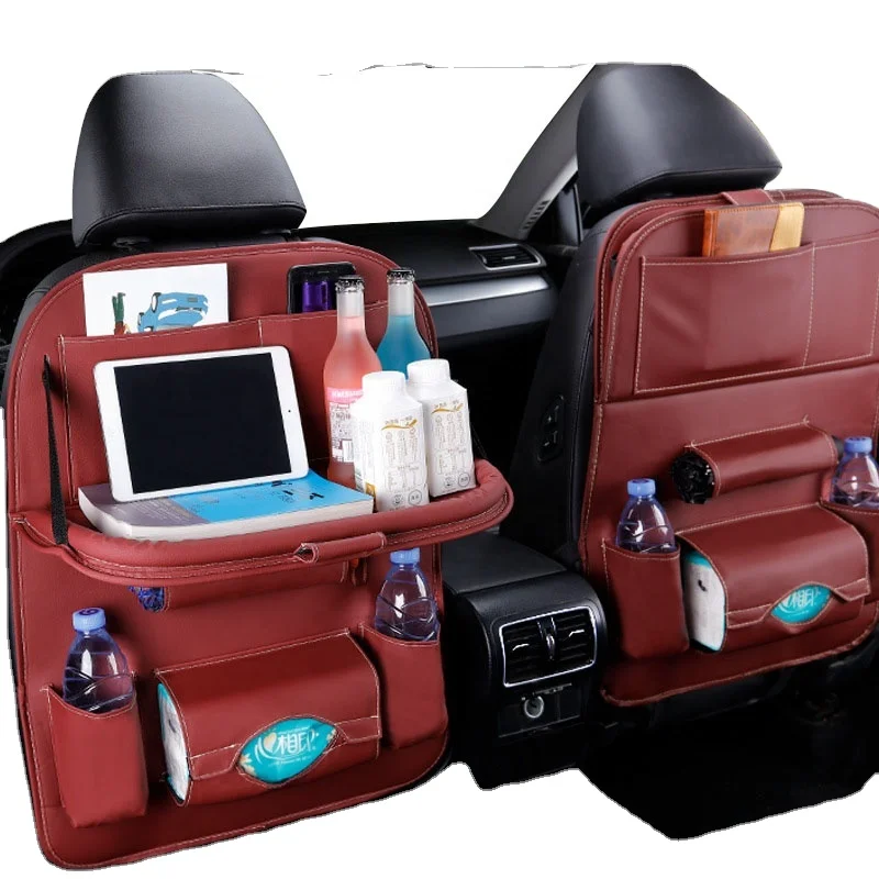 

Car rear seat organizer waterproof and durable car seat organizer kick pad multi-pocket rear seat storage bag