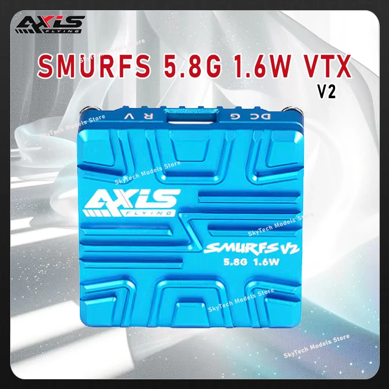 

Axisflying SMURFS VTX 5.8G 1.6W Analog Image Transmitter, Multi Power Level 7-36V OSD Control 20x20mm Module for RC Model