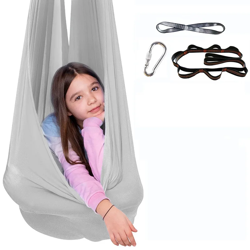 High Elasticity Children's Hammock Children's Sensory Therapy Swing Indoor and Outdoor Swing Hanging Chair Aerial Yoga Hammock - view 6