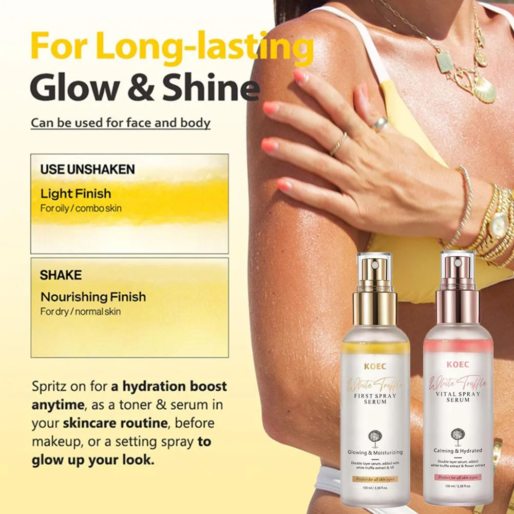 

100ml KOEC White Truffle Essence Hydrating Face Mist & Setting Spray Deeply Nourishing Lightweight Water Mist Long-Lasting Glow