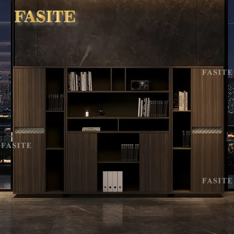 For Office File Cabinet Data Storage Locker Modern Simple Bookcase Boss Background Furniture Metal Security Home Workplace