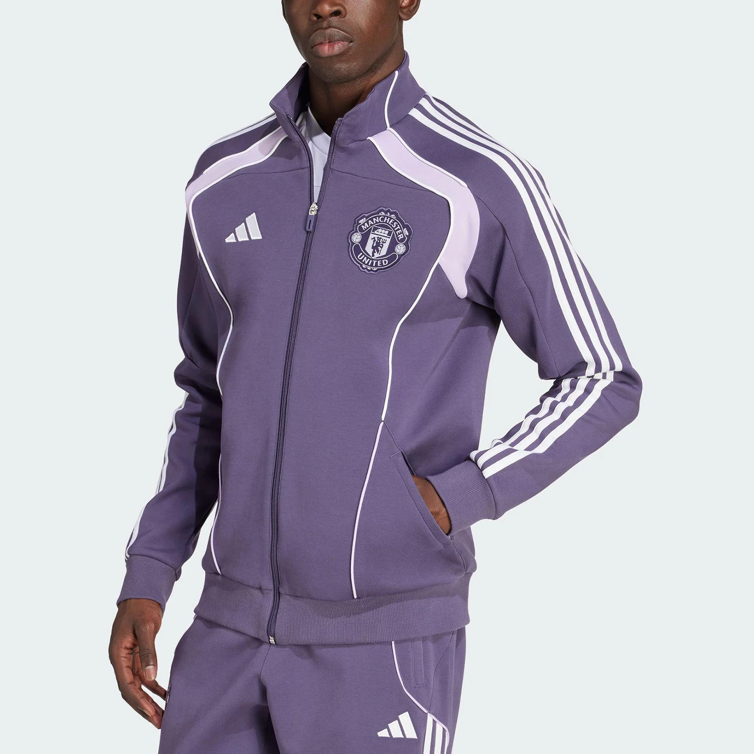 

Мужская футбольная трикотажная куртка Adidas Originals 2025 с воротником-стойкой JN2827