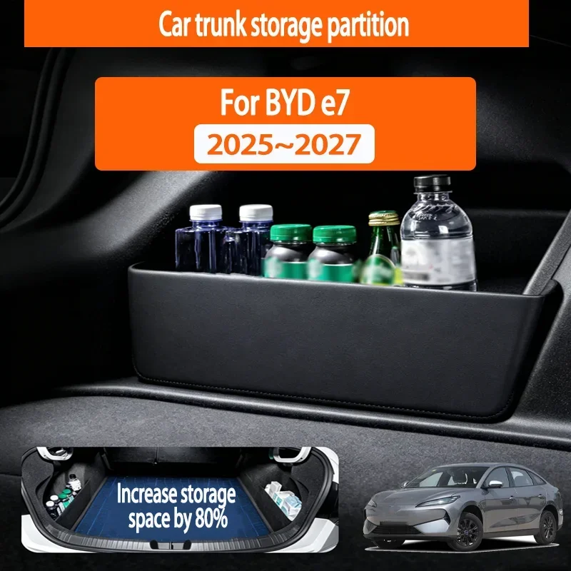 Para BYD e7 2025~2027 2026: Organizador de Maletero, Divisor de Caja, Almacenamiento Lateral, Accesorios Modificados