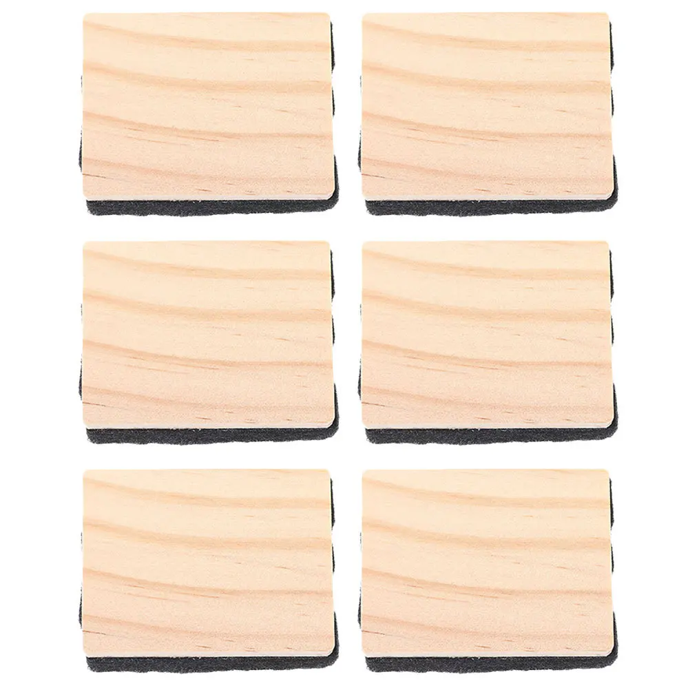 

6Pcs Blackboard Chalk Eraser Wooden Felt Chalkboard Cleaner for Office School Classroom Supplies Chalkboard Eraser