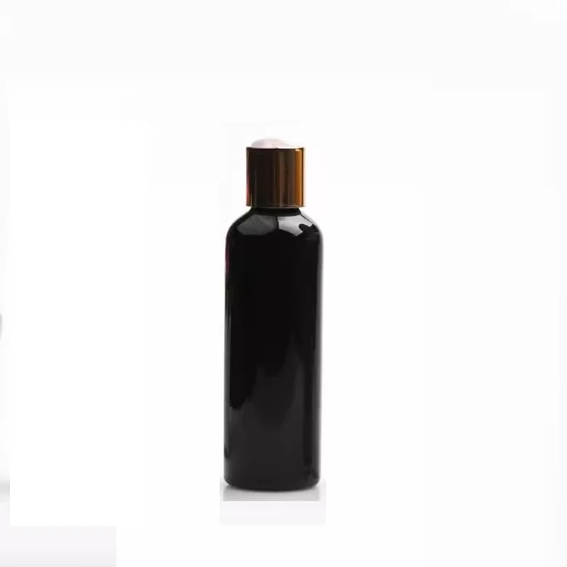 30 peças garrafa recarregável de plástico pet tampa de disco de ouro brilhante 200ml transparente branco azul marrom preto embalagem cosmética garrafas de toner vazias