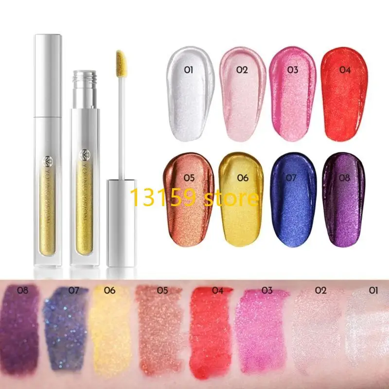 270A メタリック液体口紅きらめきグリッターリップグロス液体口紅長期的な防水転写防止口紅