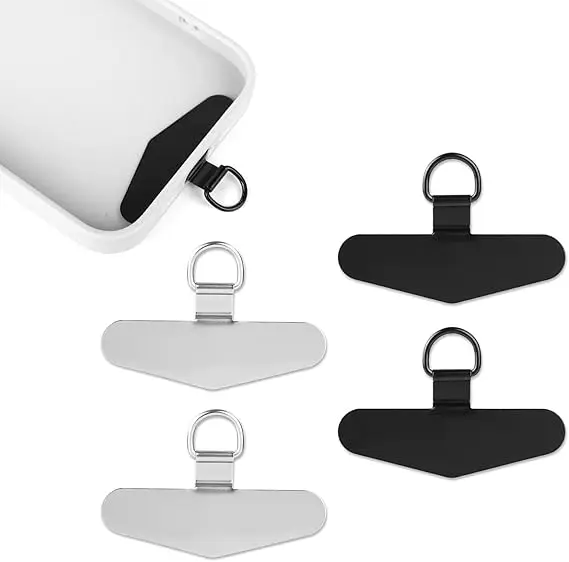 

Ultra-thin Stainless Steel Metal Phone Lanyard Gasket Patch Anti-lost Detachable Mobile Phone Rope Card Clip Strap Hang Cord Tab