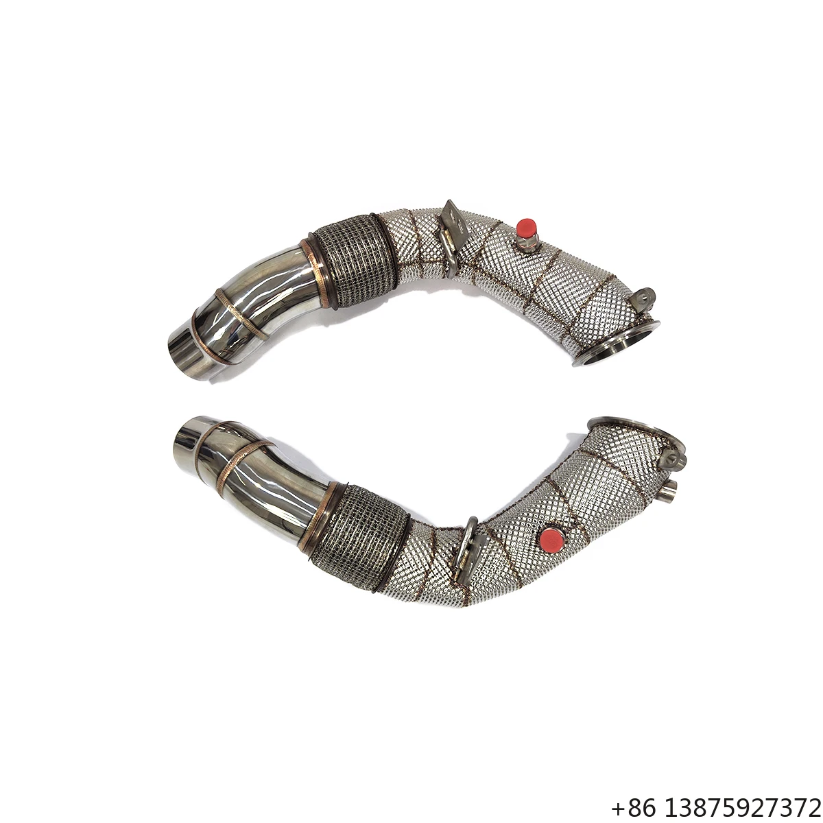

Ecnal for 2010-2016 M5 F10 N63 V8 4.4T Insulated Stainless Steel High Flow Quality Straight-through Exhaust Pipe