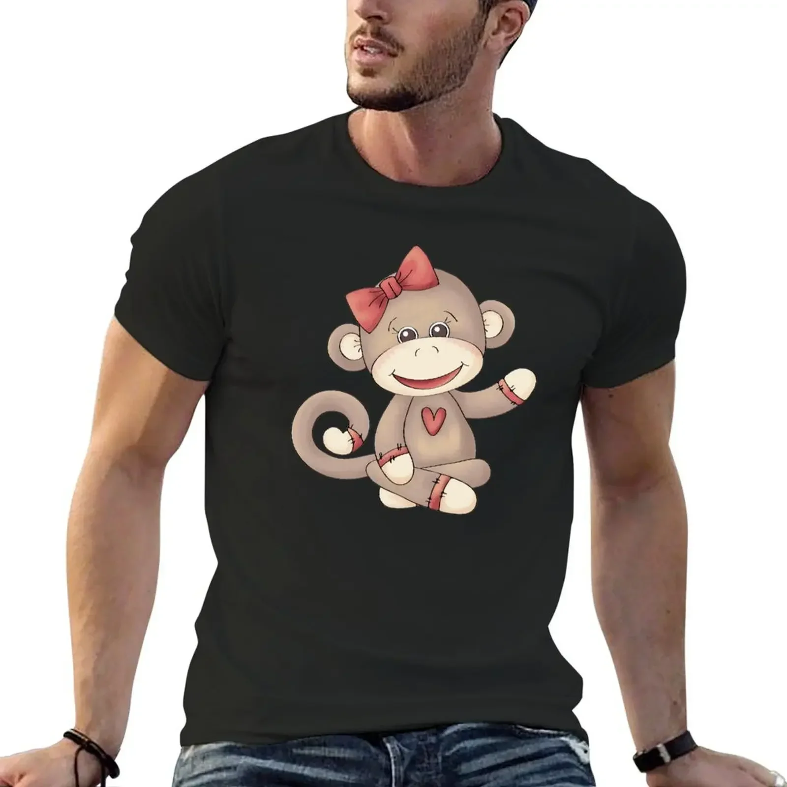 Baby Girl Sock Monkey T-Shirt man clothes cute clothes cute tops heavyweight t shirts for men