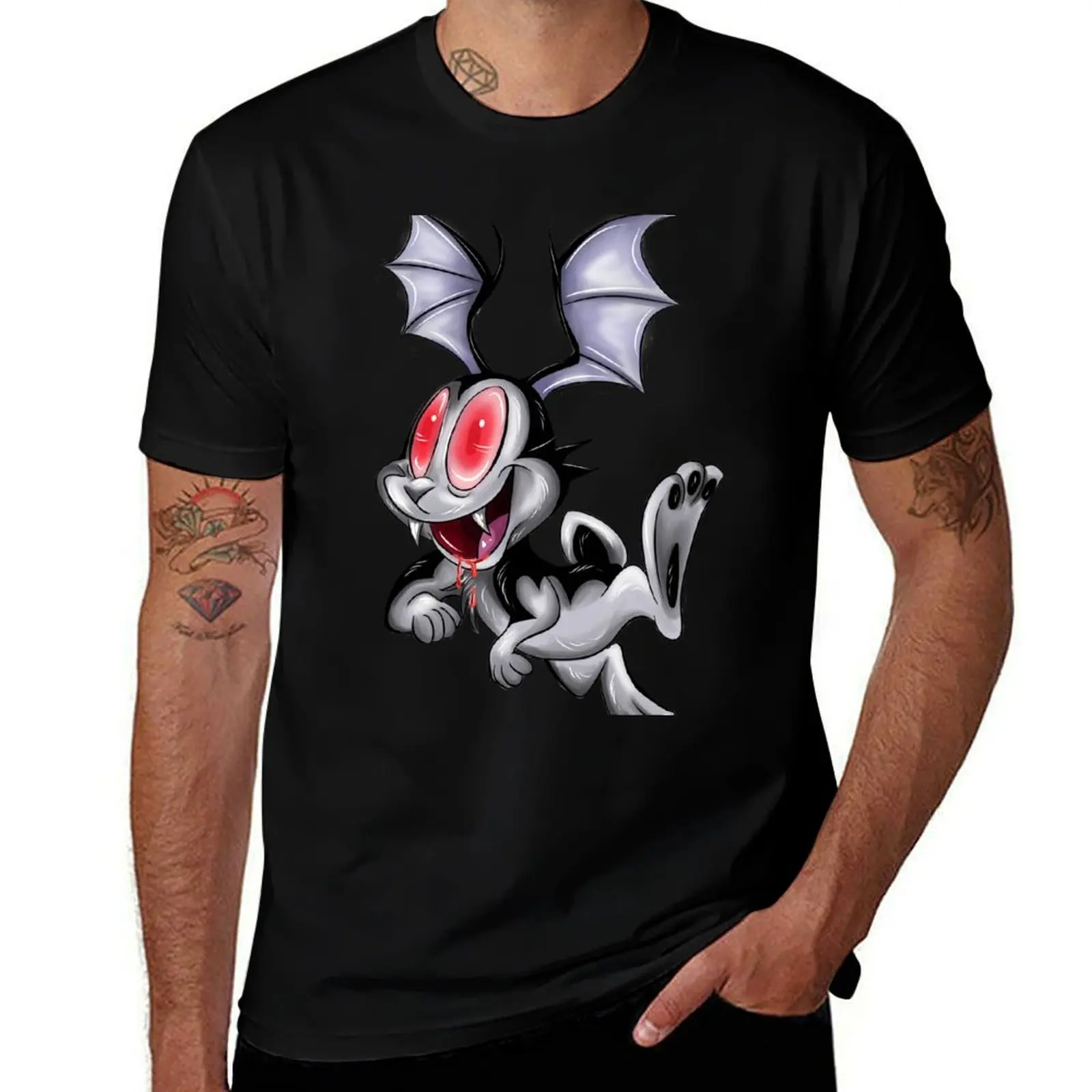 

Rabbit Vampire Cartoon T-Shirt Sports Casual Short Sleeve Cotton Tee