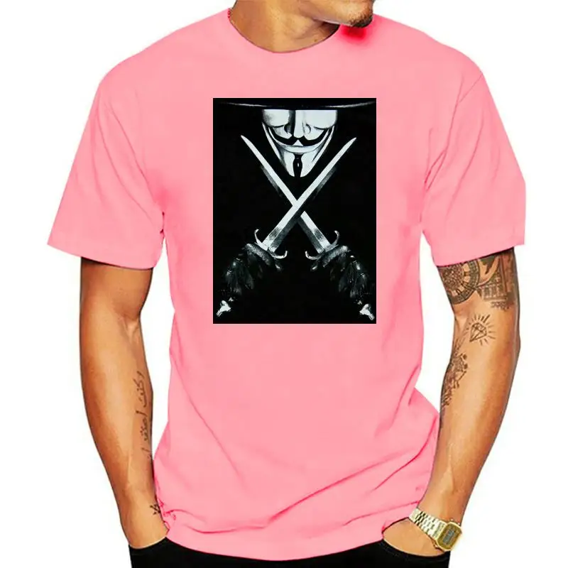 V For Vendetta Knives T-Shirt Streetwear Casual Tee Shirt