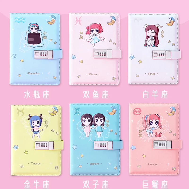 Zodiac Code Manual Ledger Set Notebook Cute Book Student Diary Notepad Stationery School Office Supplies Cute Notebook  Diary