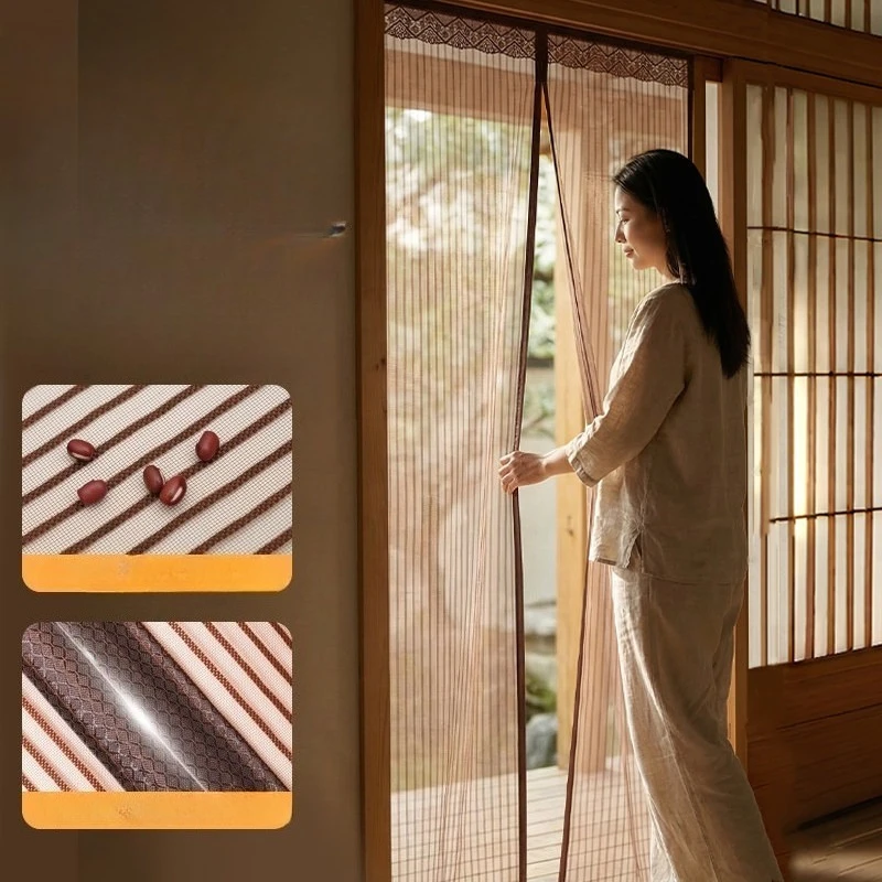 Mesh Anti-mosquito Breathable Door Curtain Velcro Non-punching Magnetic Strip Magnetic Suction Home Automatic Adsorption Home