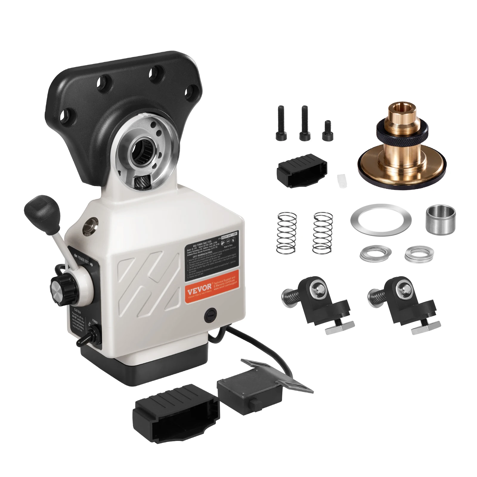 

VEVOR AL-310S X-Axis Power Feed Kit for Bridgeport Milling Machine 0-200RPM 450 in-lb Torque Low Noise Precise Bearing Durable