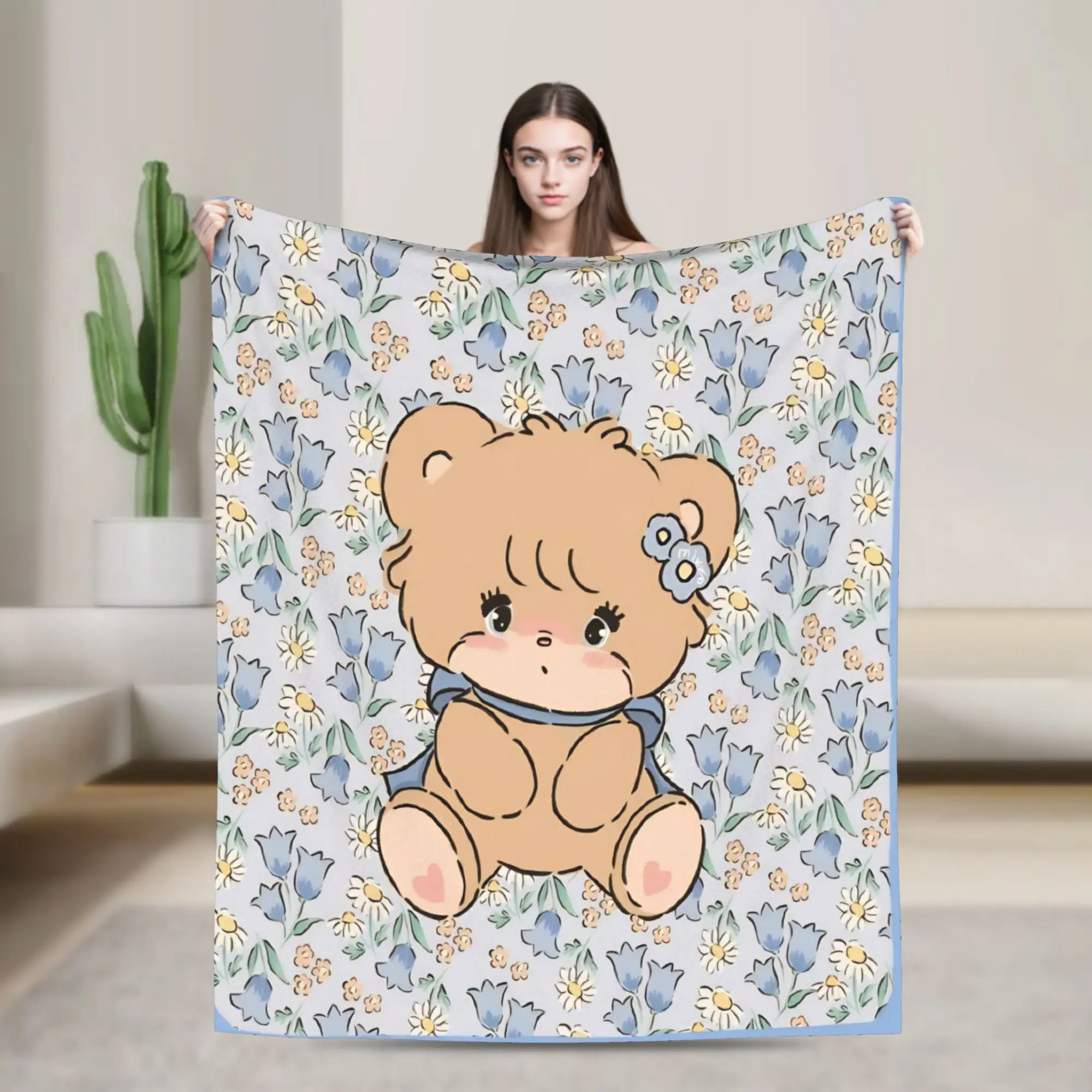 pink cartoon Mikko Mousse  Blanket Super Soft Cozy  Throw Blankets for Bed 50x60 Inch Multi-size Plush Thin Quilt