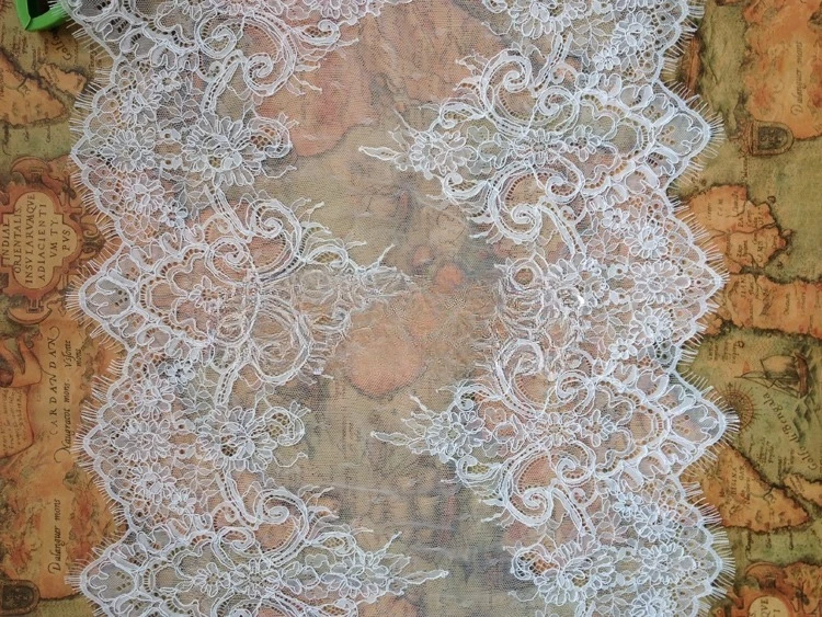 3 ياردة جديد رائع الرموش تقليم ، ملابس الدانتيل ، فستان الزفاف ، مواد الربط ، الملابس DIY ، حافة التنورة ، الملحقات