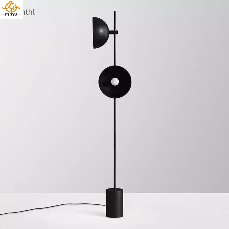 

Modern Vintage Marble Floor Lamp Nordic Creative Simple LED Black Standing Light for Home Living Room Hotel Decor