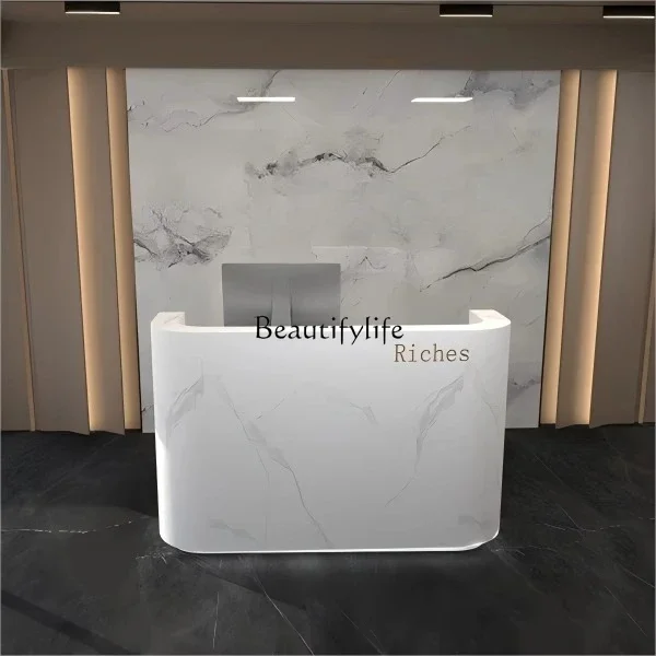 

z.Clothing Store Lacquered Cash Register Counter Small Beauty Salon Hair Salon Simple Company Front Desk Modern