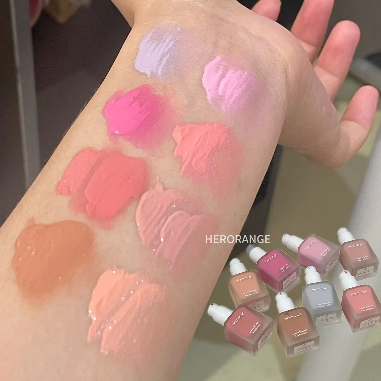Herorange Hydrating Liquid Blush Lightweight Smooth Blend Non Cakey Natural Glow Long Lasting All Skin Types view 6