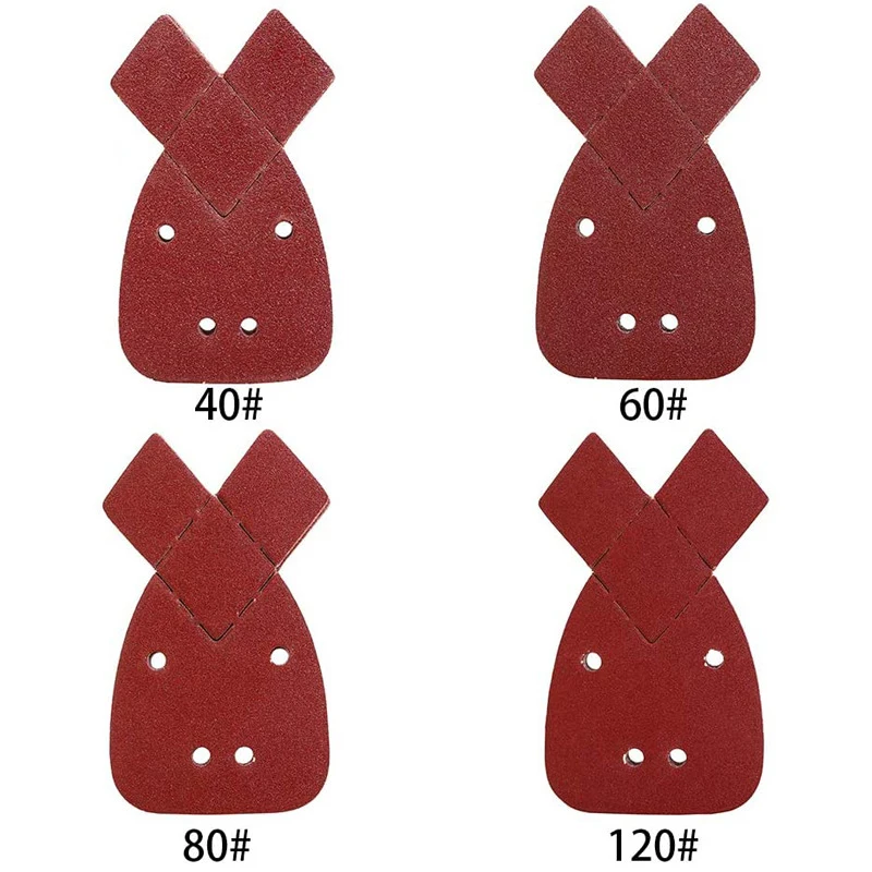 Novo tipo mouses lixando folhas 40-2000 grão detalhe lixa para preto & deckers lixadeira 4 furos carpintaria polimento disco