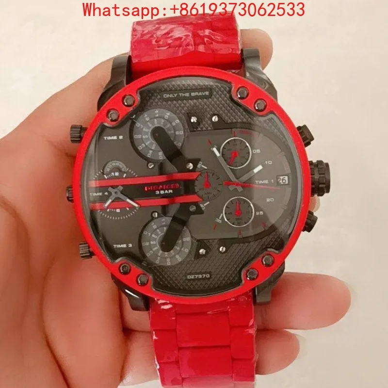 Personalized Custom Fashion Couple Quartz Watch Cool Oversized Silicone Strap His & Hers Watches