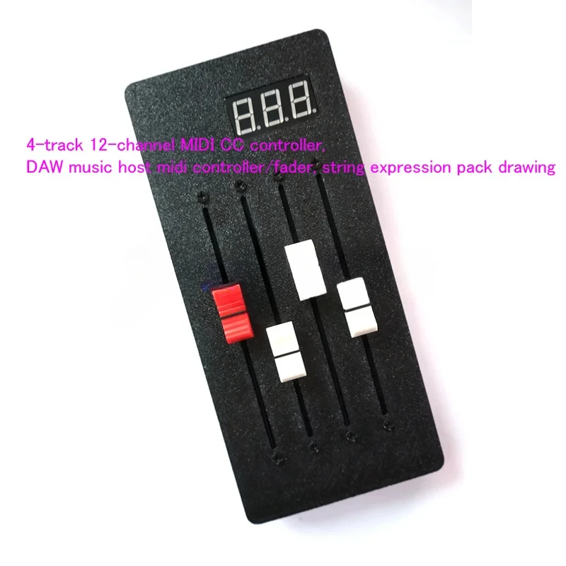 4-track 12-channel MIDI CC controller, DAW music host controller/fader, string expression drawing/mixing console volume control