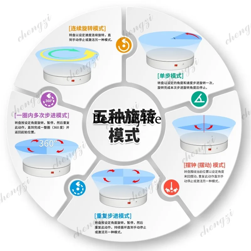 L181 Electric turntable display table 50cm large load-bearing remote control rotating table 360 degree photography table