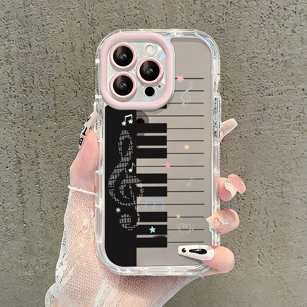 Stilvolle Handyhülle mit Blitzsymbol, Luftkissen und Spiegel für iPhone 16 15 14 13 Pro Max 17 12 11 Pro XR XS MAX 7 8 Plus INS Cover – Detail 13
