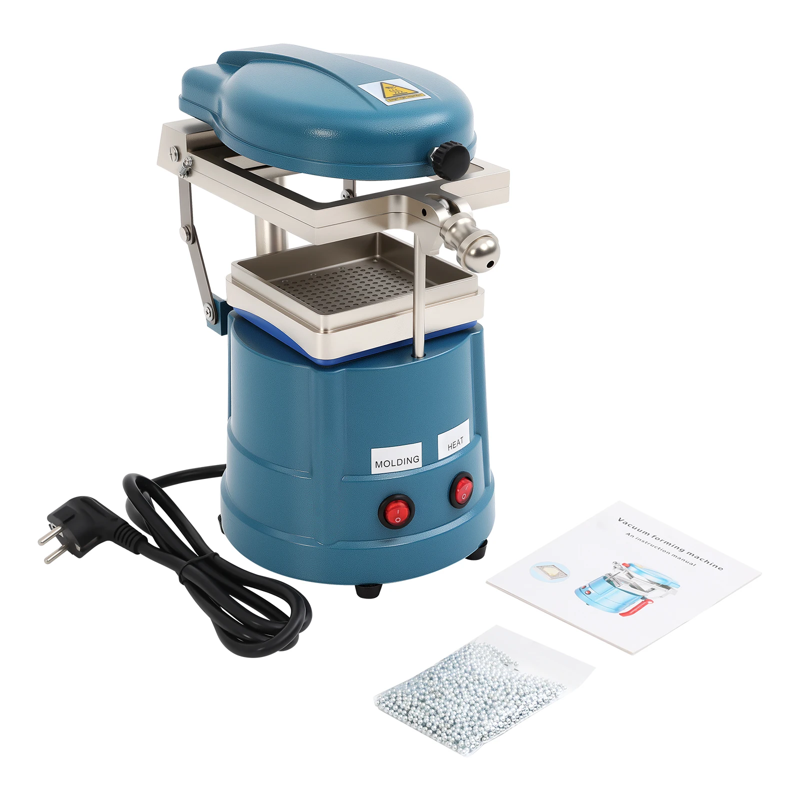 1000W tandheelkundige vacuümvormmachine – vacuüm voormalige machine met stalen kogels, warmtevormgereedschap