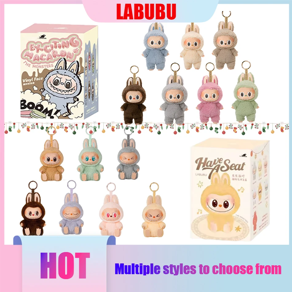 

nabubu Blind Box Have A Seat Series Anime Figure Pendant Flocking Model Toy Kawaii Monster Replica Keychain Toy Christmas Gift