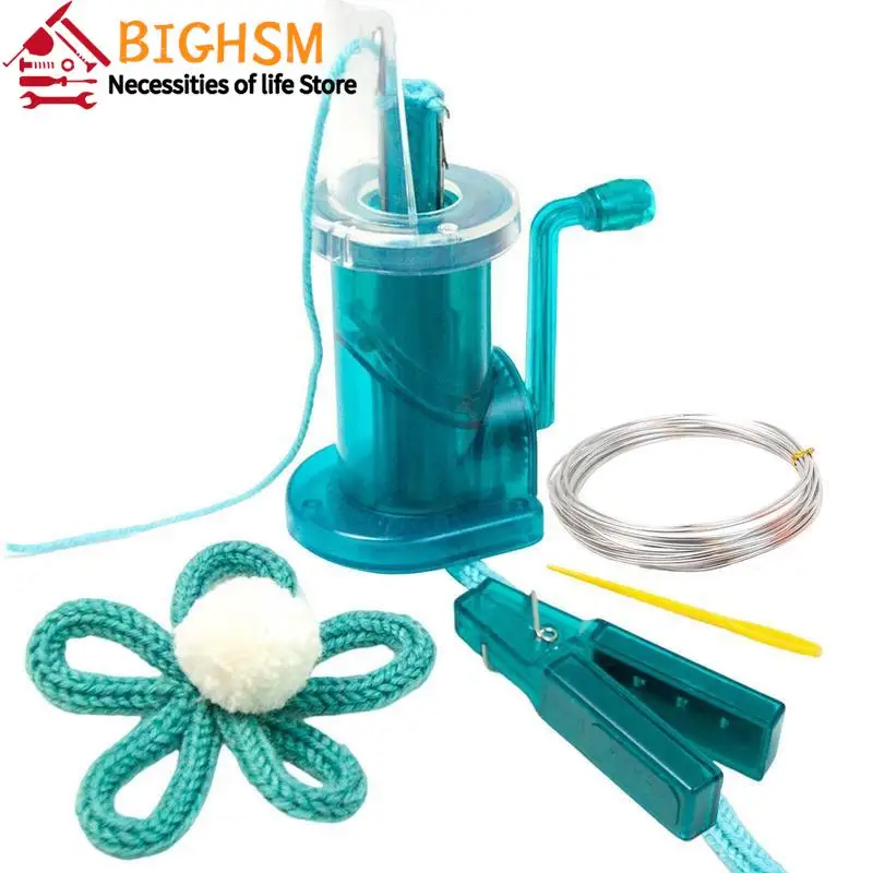 Portable DIY Hand Knitting Machine Spool Knitter Wool Winder Craft Cord Weave Tool For Knitting Spiral Loop Knot Craft Scarves