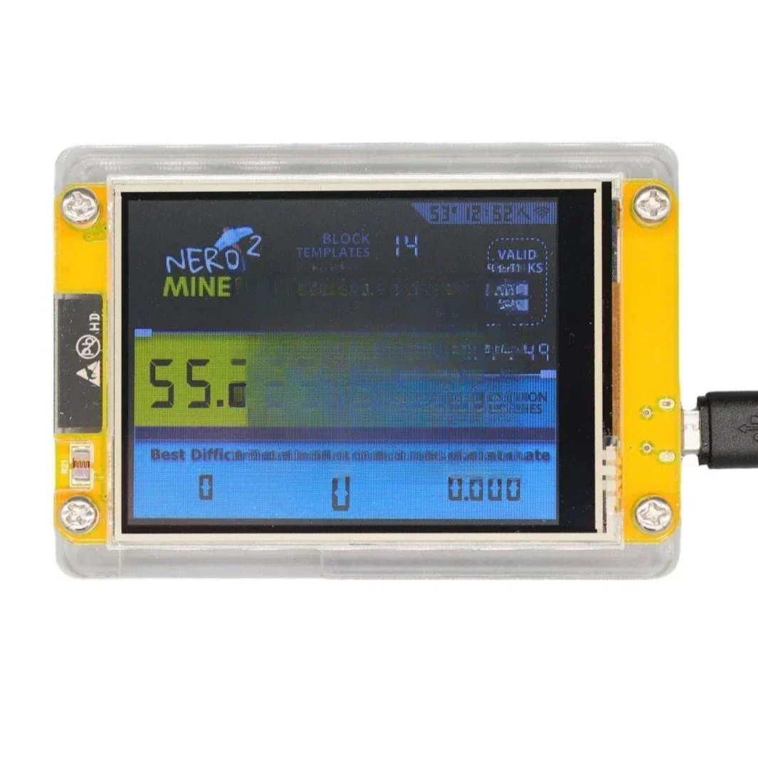 

V2 2.8-inch display lottery machine, low power consumption unlimited solo mode 55KH computing power