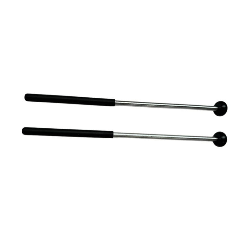 Q84C Classroom Marimba Mallets With Aluminum Alloy Handle, Nonslip Grip and Matching Black Finish, Percussion Mallets for