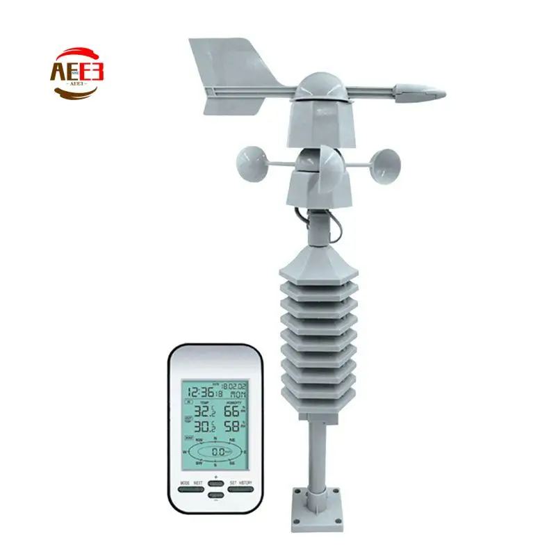 

AEE3-профессиональная метеостанция, датчик направления скорости ветра, цифровой датчик температуры и влажности ветра для дома