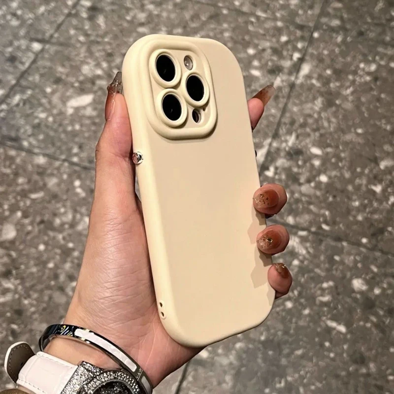 Fashion Electroplated Circle Button Candy Color Case For iPhone 15 14 13 12 11 Pro Max X XR XS Max Shockproof Fat Round Cover