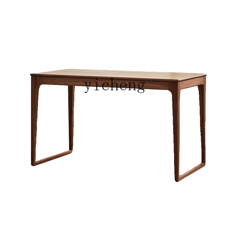 

Zf Solid Wood Balcony Small Tea Table Desk Dual-Use Black Walnut Zen Drain Teapot Platform Household