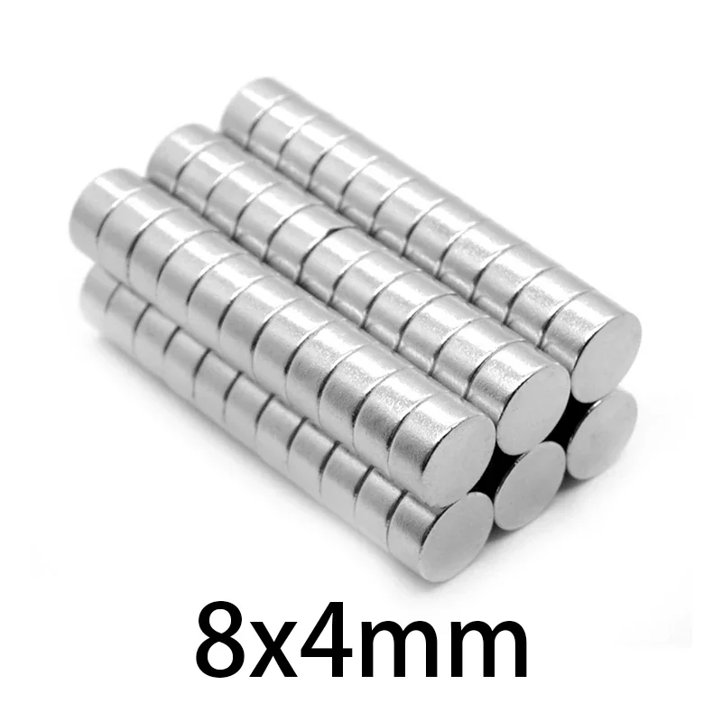 Round Powerful Magnet 8mmx4mm Bulk Sheet Neodymium Magnet 8x4mm Permanent NdFeB Strong Magnet circular 8*4mm