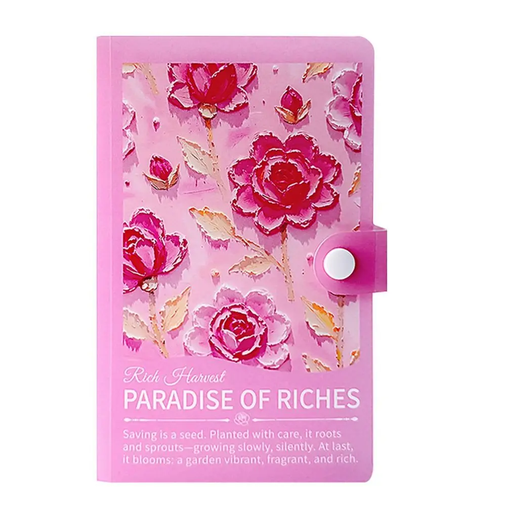 Save Money 100 Envelopes Money Saving Challenge A6 Oil Painting Waterproof Savings Binder Large Capacity Reusable