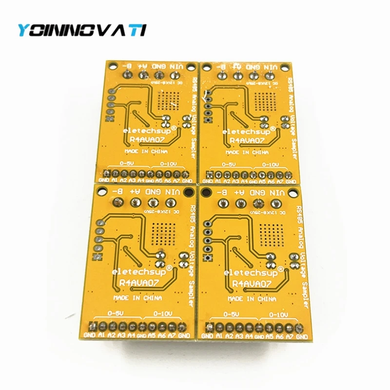 YT 1pcs 0-5V/0-10V 7ch Voltage Analog Acquisition RS485 Modbus RTU R4AVA07 Module