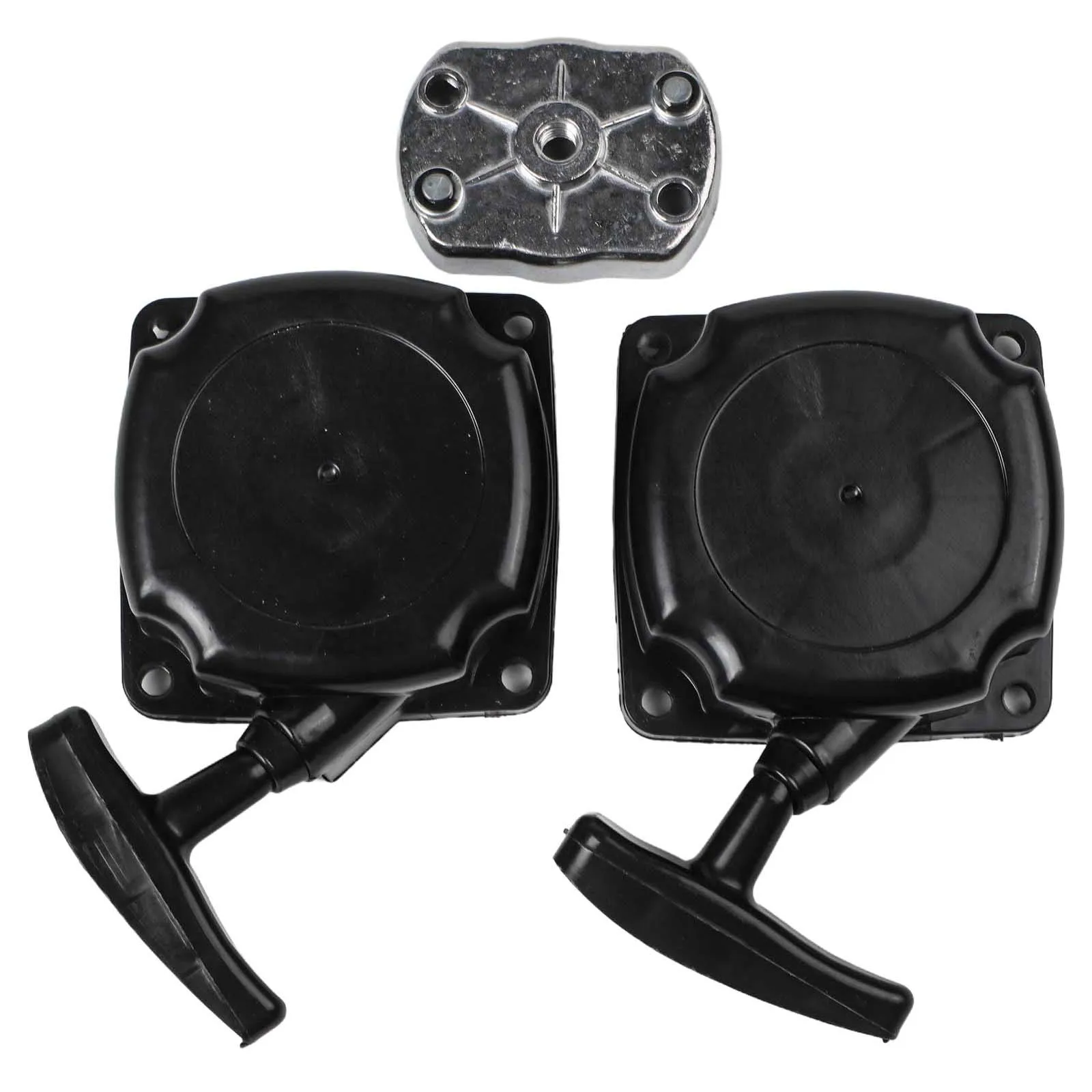 Efficient Brush Cutter Starter Driver Plate Included Rope Pull Starter for versatile Compatibility 3 Pieces Included